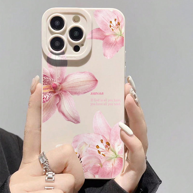 Phone Cases Xr - Blue Floral Painted Silicone INS Phone