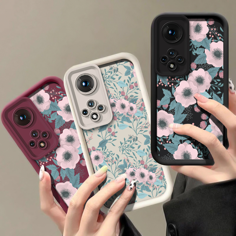 Phone Cases Honor - Florals Pattern Silicone Phone Case For