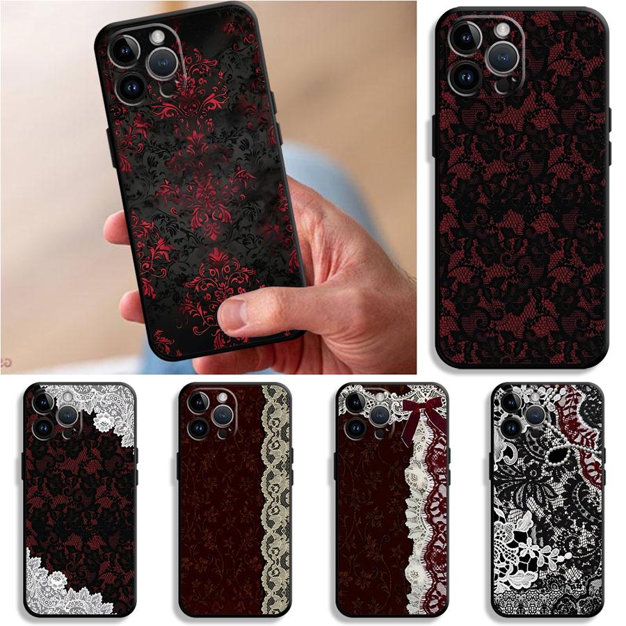 Phone Cases Xr - Black And Red Sexy Lace Phone