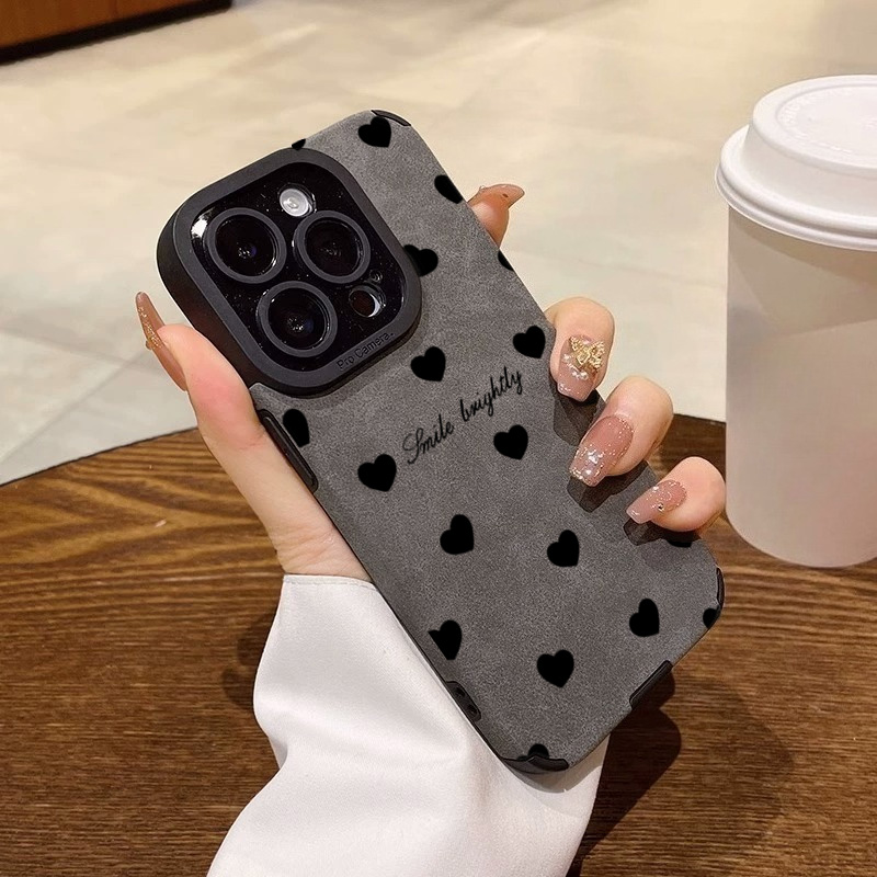 Phone Cases Luxury - New Luxury Black Love Heart Soft