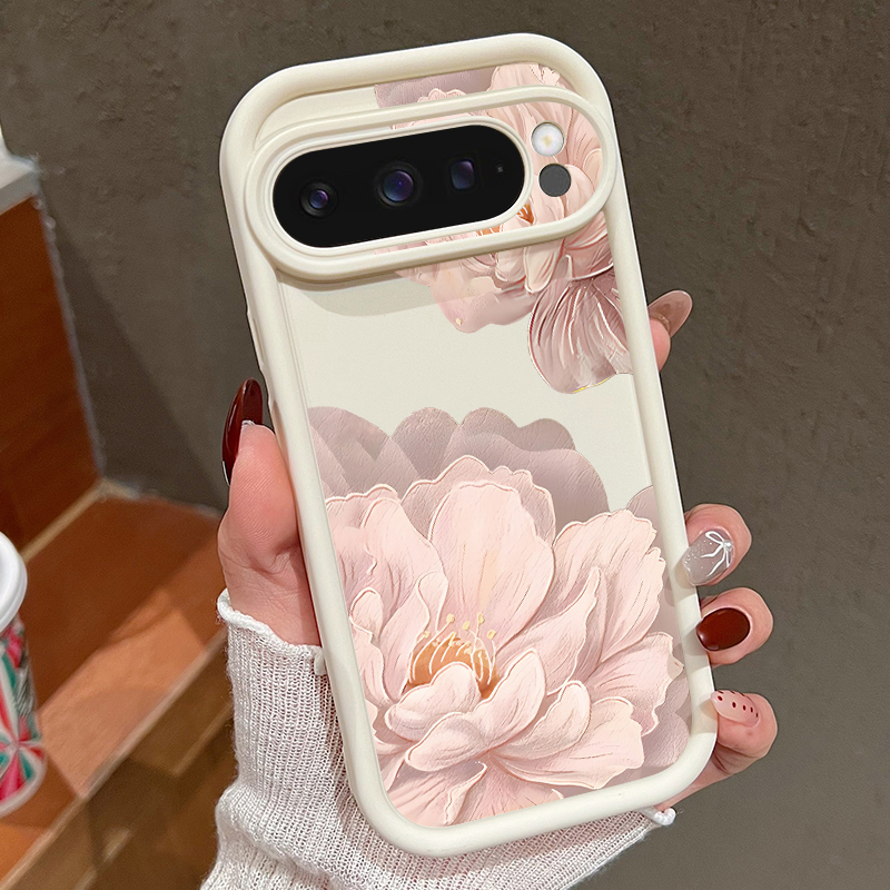 Phone Cases Google Pixel 10 - Pink Flowers Patterned Soft TPU Phone