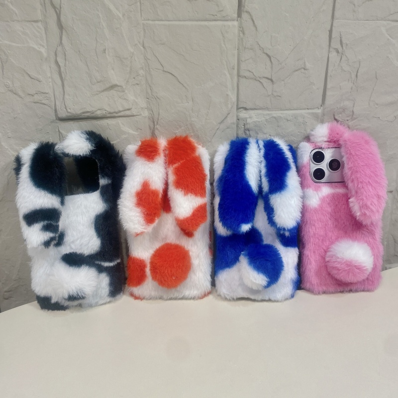 Phone Cases For Iphone 17 - Cute Rabbit Design Fluffy Phone Cases