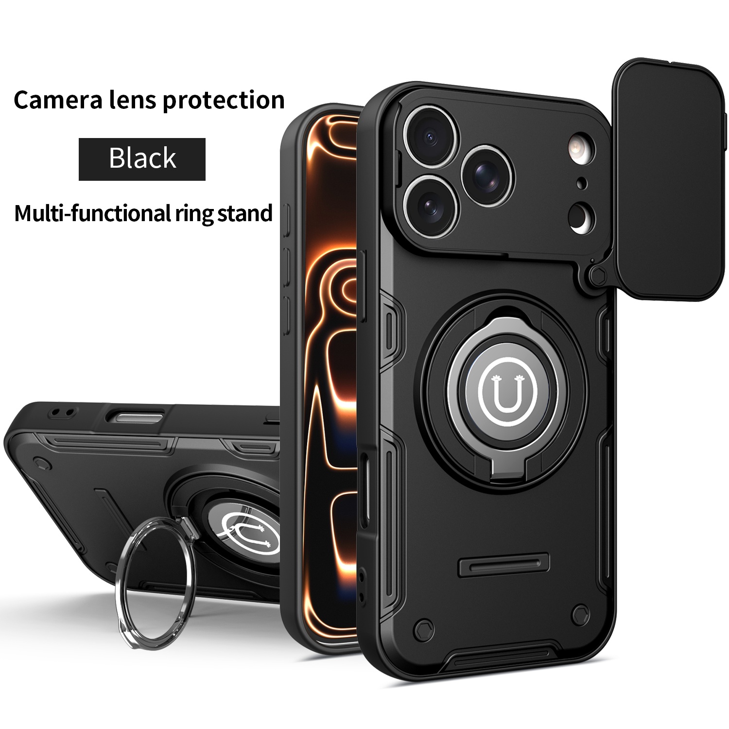 Shockproof Power Slide Camera  - Ring Stand Case recension och pris