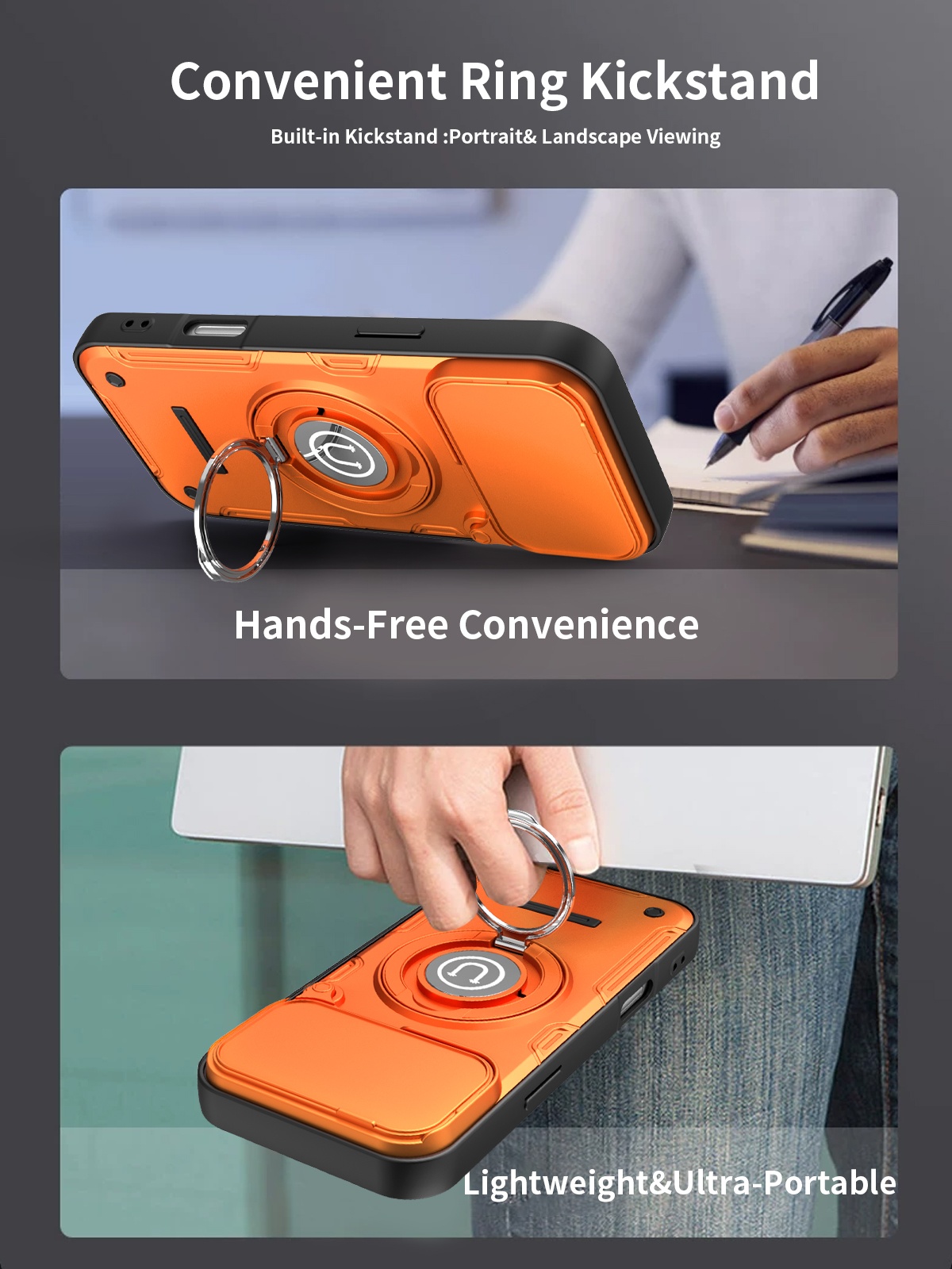 Shockproof Power Slide Camera  - Ring Stand Case recension och pris