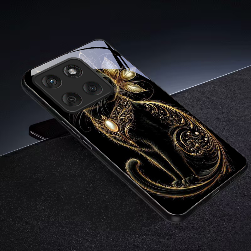 Mystic Golden Pearl Cat Black  - Phone Cases Motorola recension och pris