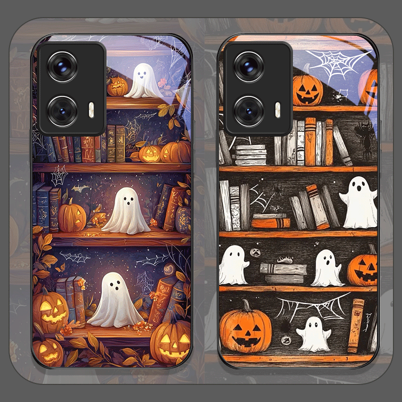 Halloween Pumpkin Ghost Booksh - Phone Cases Motorola recension och pris