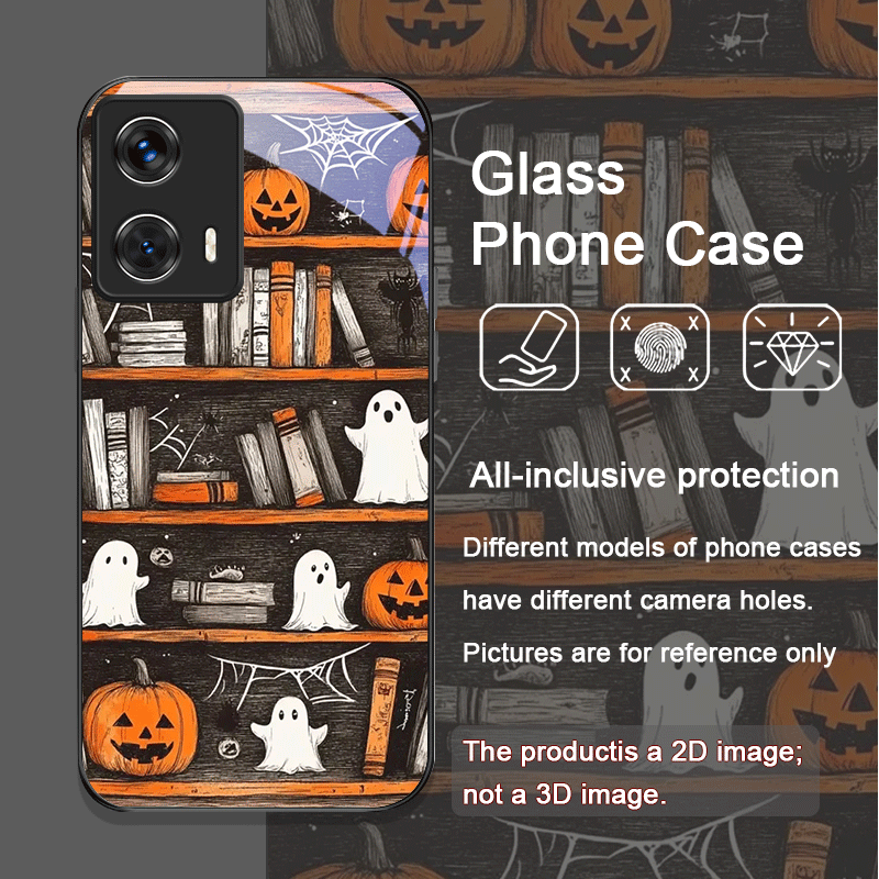 Halloween Pumpkin Ghost Booksh - Phone Cases Motorola recension och pris