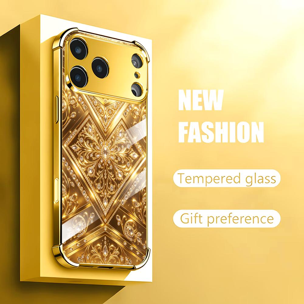 Stylish Golden Baroque glass p - Phone Cases Rhode recension och pris