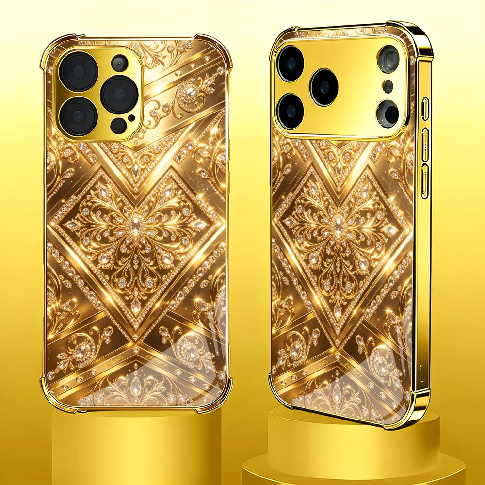 Stylish Golden Baroque glass p - Phone Cases Rhode recension och pris