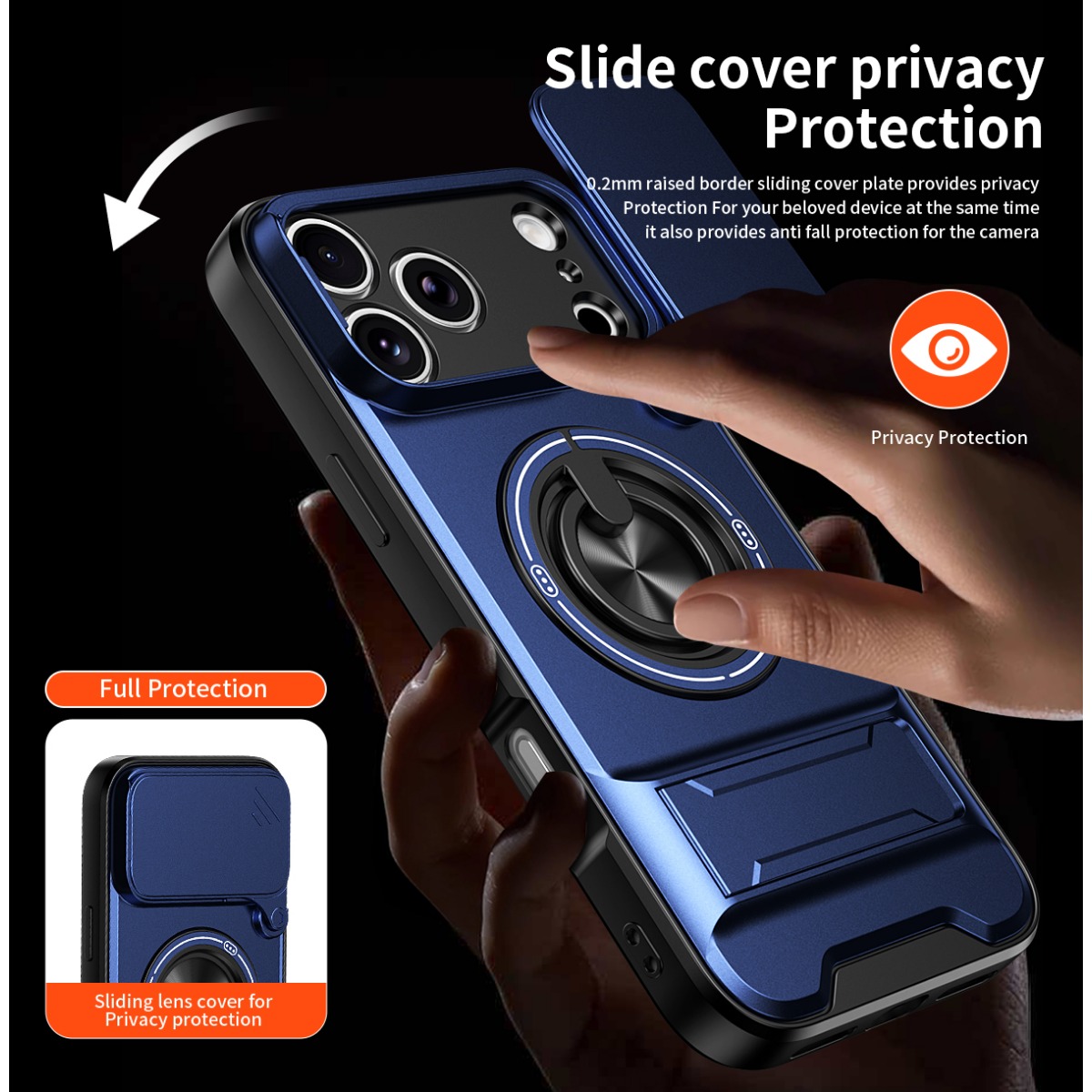 Luxury 360 Rotating Magnetic R - Ring Stand Case recension och pris