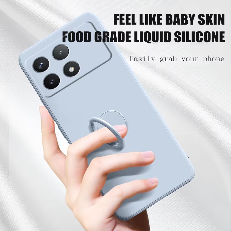 Luxury Liquid Silicone Magneti - Phone Cases With Stand recension och pris