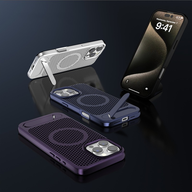 3D hollow Honeycomb Cooling Ma - Phone Cases With Stand recension och pris