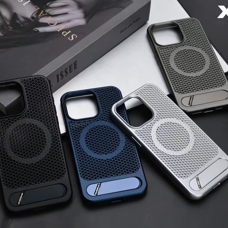 3D hollow Honeycomb Cooling Ma - Phone Cases With Stand recension och pris