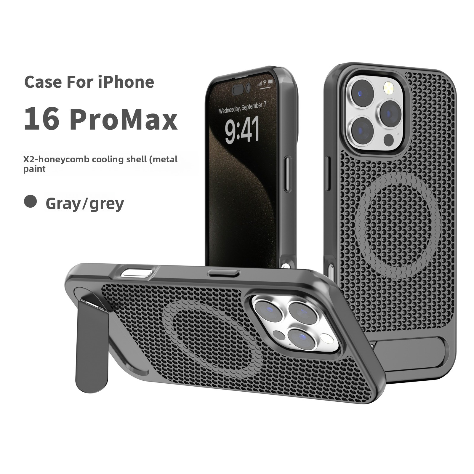 3D hollow Honeycomb Cooling Ma - Phone Cases With Stand recension och pris