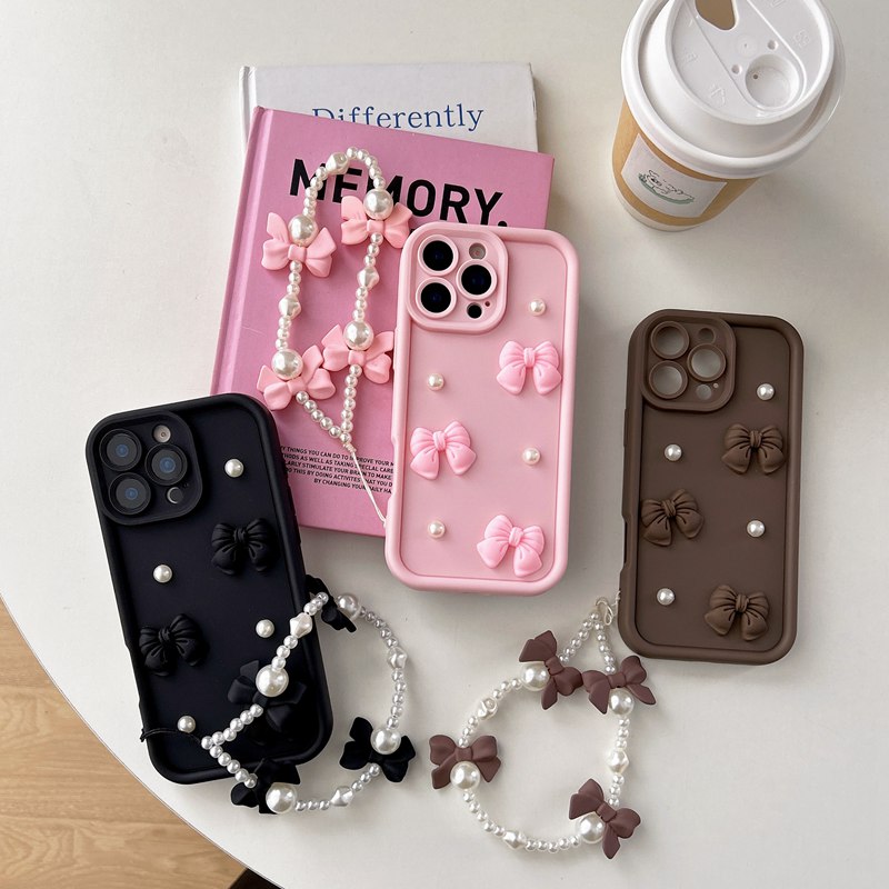 Bow Pearl Chain Rope Phone Cas - Phone Cases Motorola Edge 2025 recension och pris