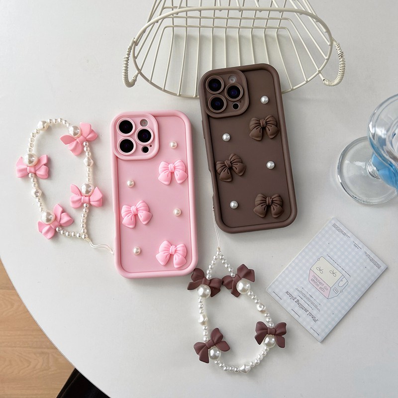 Bow Pearl Chain Rope Phone Cas - Phone Cases Motorola Edge 2025 recension och pris