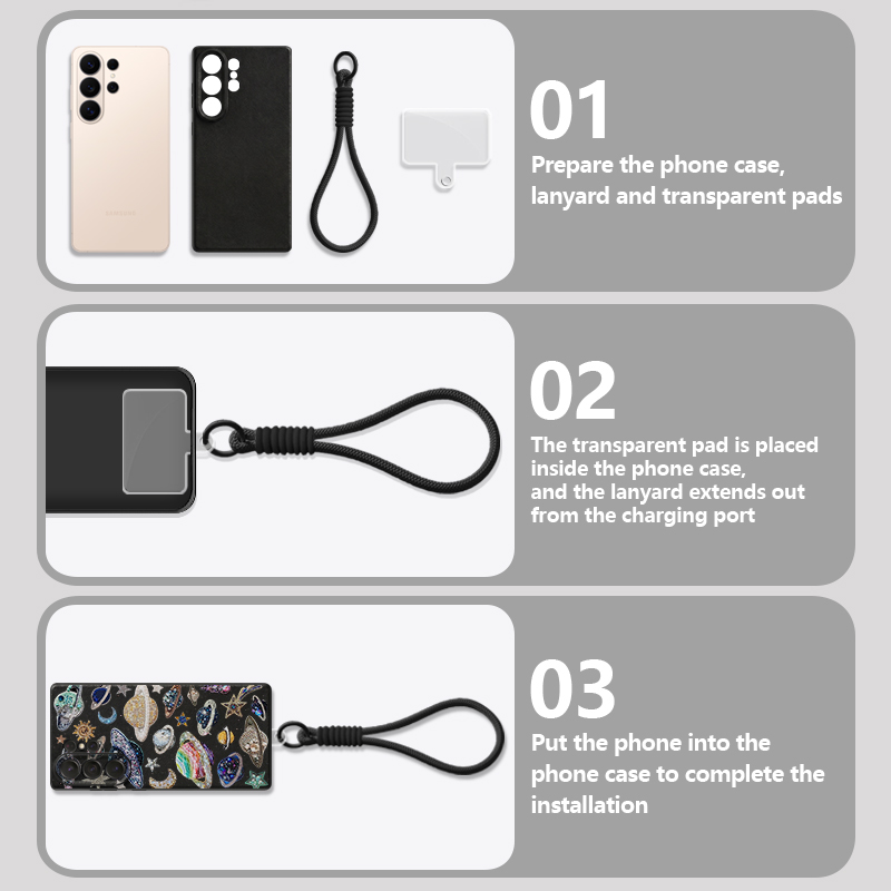 Planet Pattern Lanyard Phone C - Phone Cases Motorola Edge 2025 recension och pris