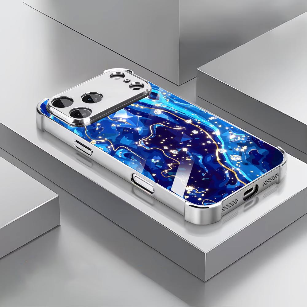 Elegant Deep Blue texture glas - Phone Cases Rhode recension och pris