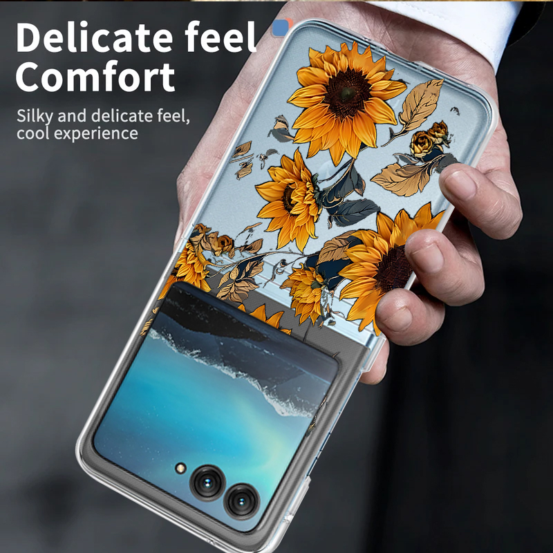 Sunflowers Pattern Clear Phone - Phone Cases Motorola recension och pris