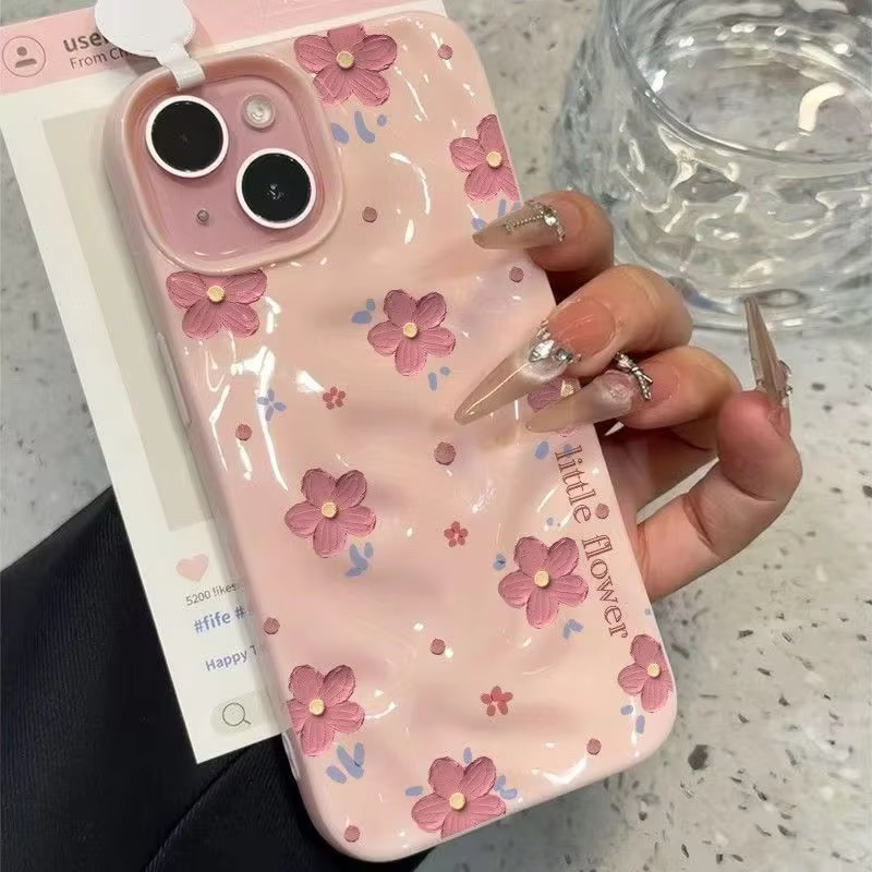 Korean Style Pink Little Flowe - Phone Cases Korean recension och pris