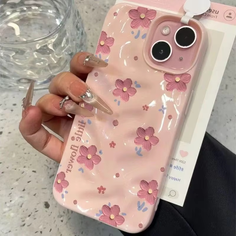 Korean Style Pink Little Flowe - Phone Cases Korean recension och pris