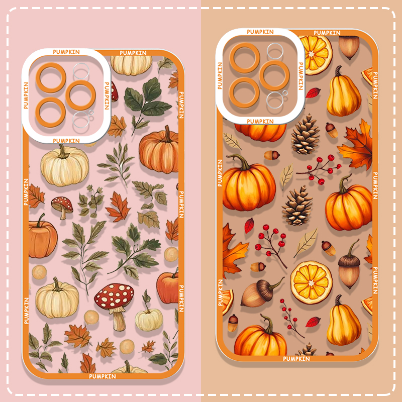 Retro Autumn Maple Leaf Pumpki - Phone Cases Motorola recension och pris