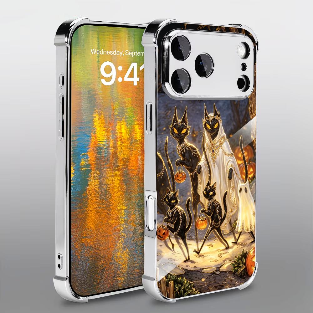 Halloween Black Cat glass phon - Phone Cases Rhode recension och pris