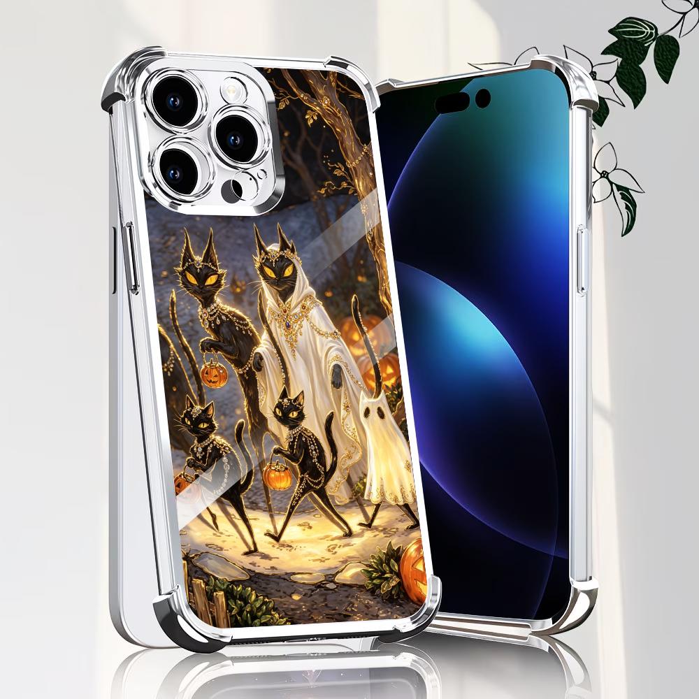Halloween Black Cat glass phon - Phone Cases Rhode recension och pris