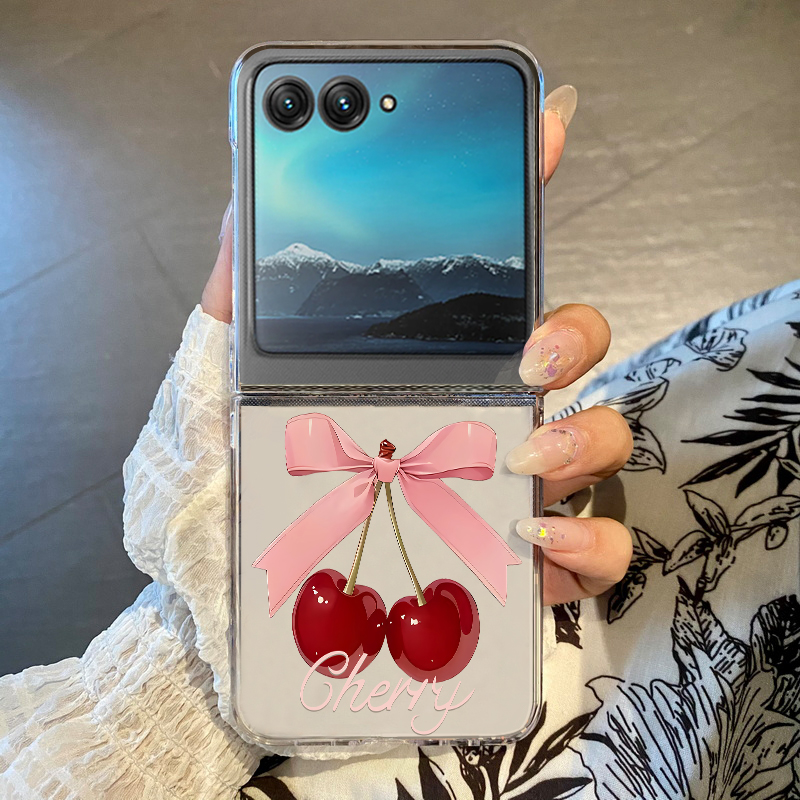 Pink Cherry Bowknot Printed Ph - Phone Cases Motorola recension och pris