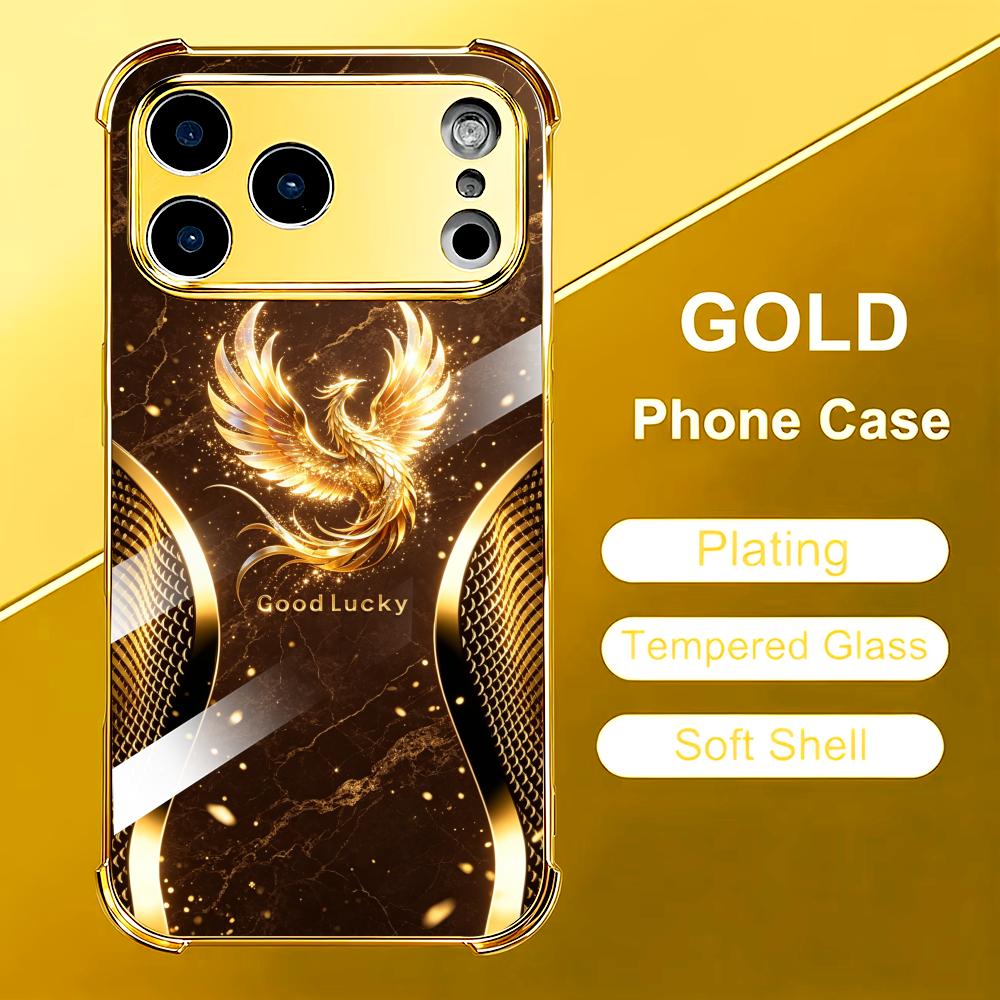 Stylish Golden Phoenix glass p - Phone Cases Rhode recension och pris