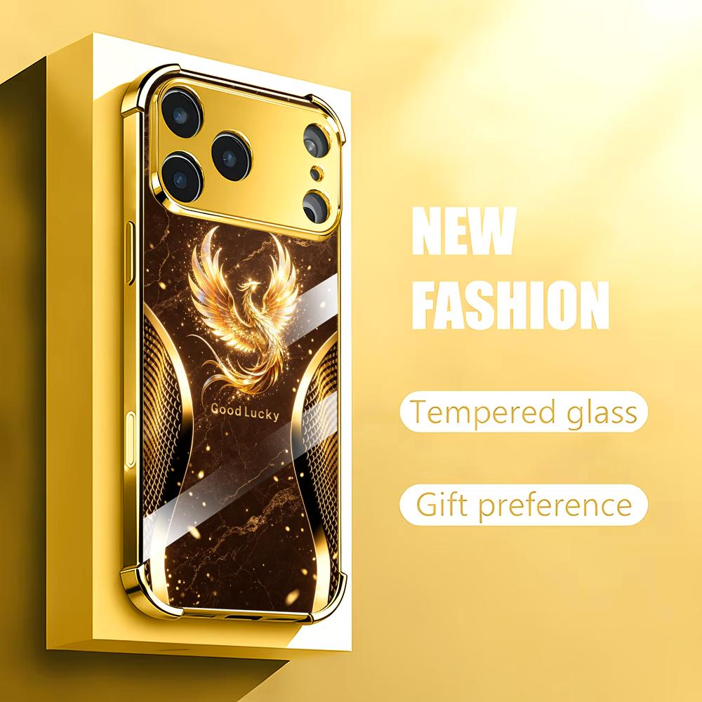 Stylish Golden Phoenix glass p - Phone Cases Rhode recension och pris