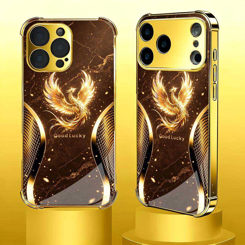 Stylish Golden Phoenix glass p - Phone Cases Rhode recension och pris