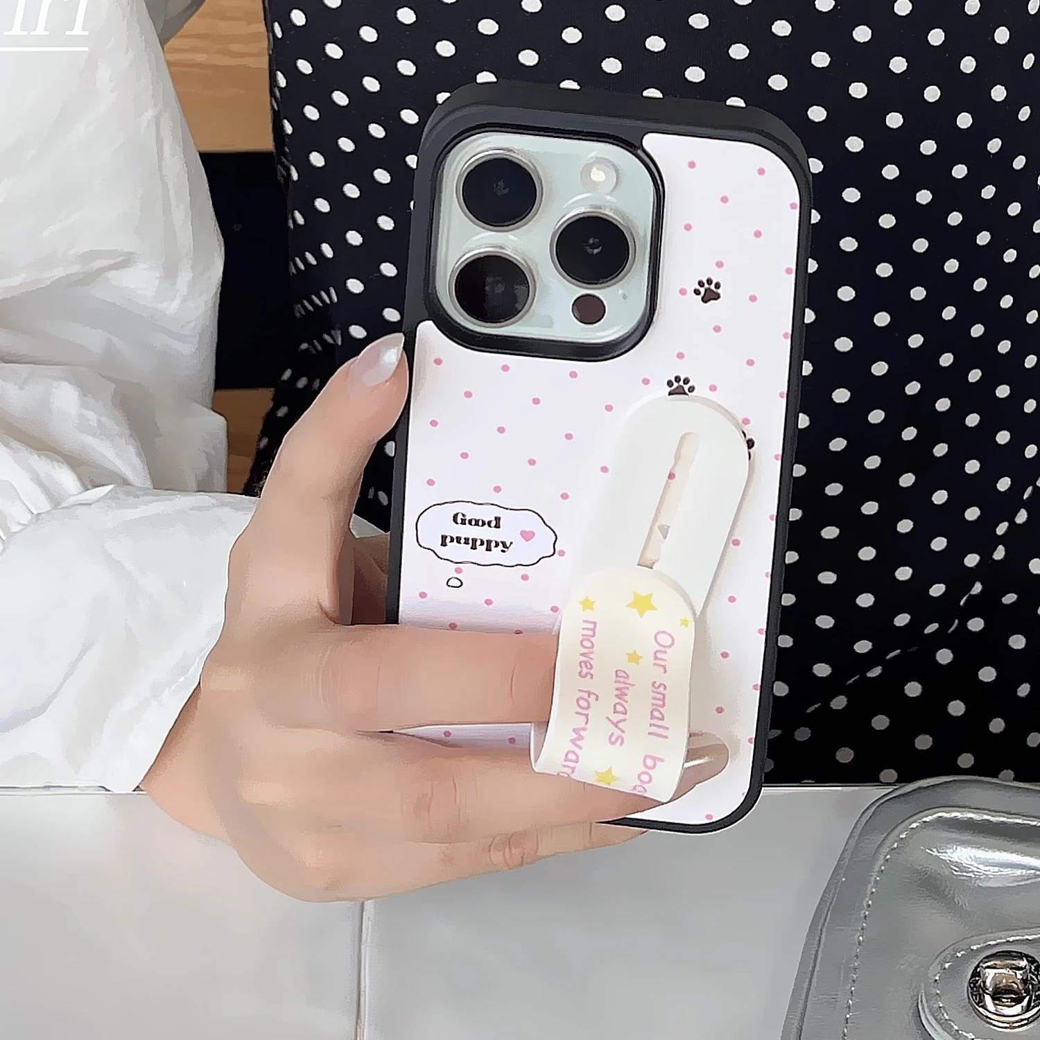 INS Pink Wave Point Good Puppy - Phone Cases With Stand recension och pris