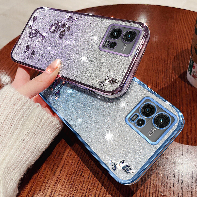 Plating Floral Case for Motoro - Phone Cases Motorola Edge 2025 recension och pris