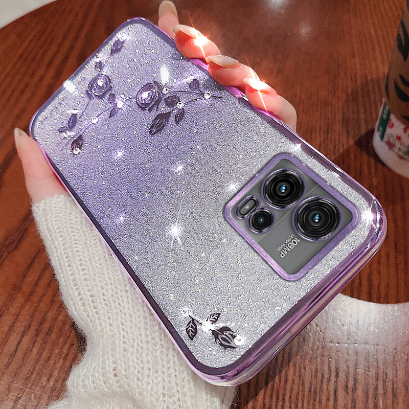Plating Floral Case for Motoro - Phone Cases Motorola Edge 2025 recension och pris