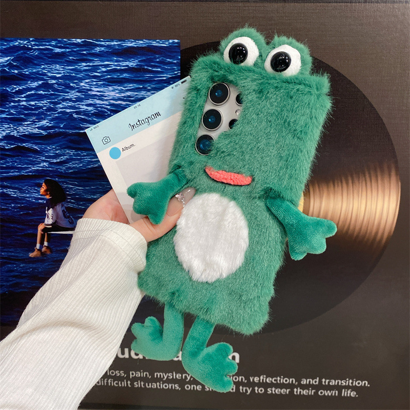 Plush Frog Phone Case, Cute Gr - Phone Cases For Samsung recension och pris